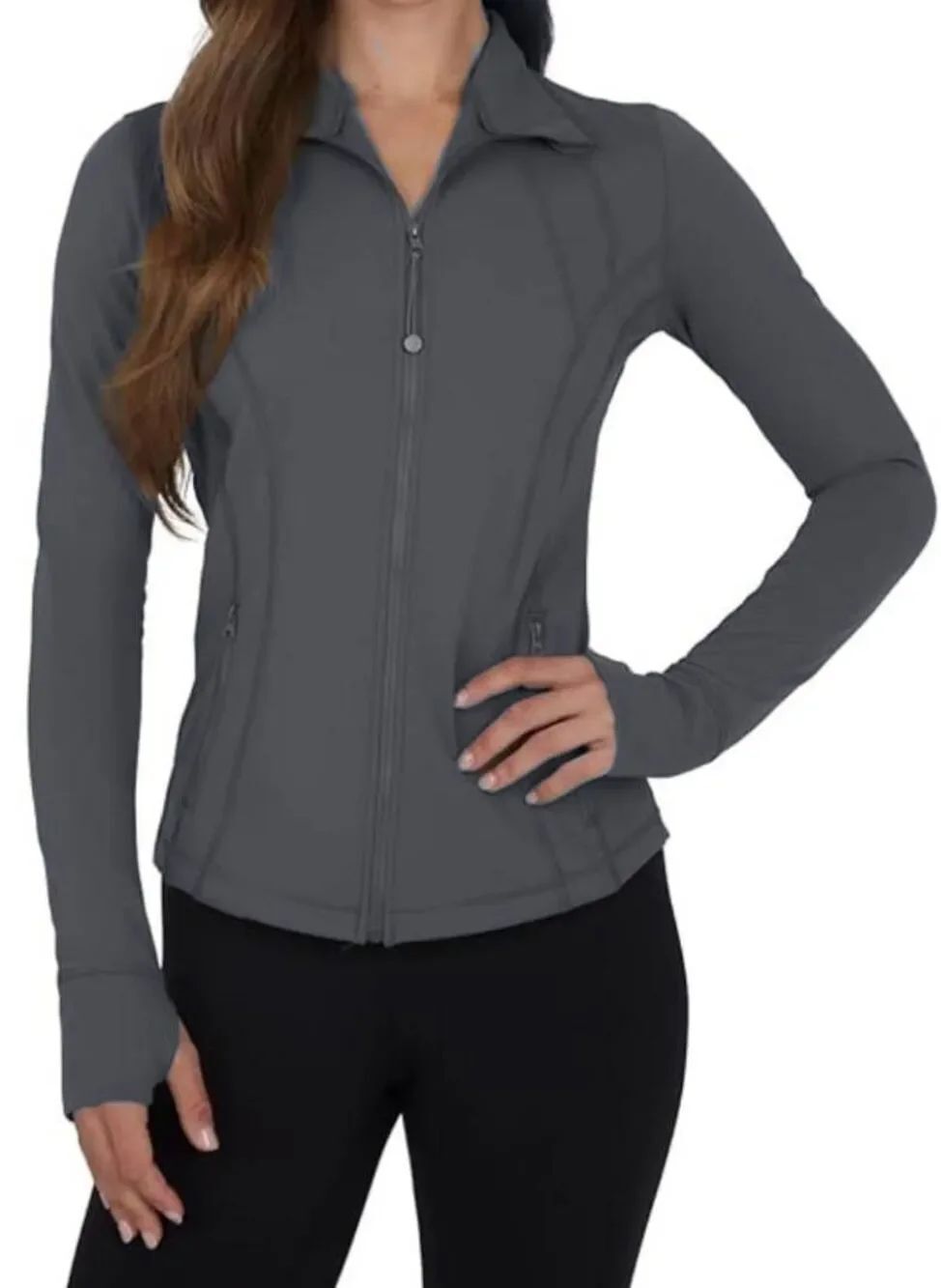 90 DEGREES BY REFLEX Missy Full Zip Fitted Athletic Jacket Size Small